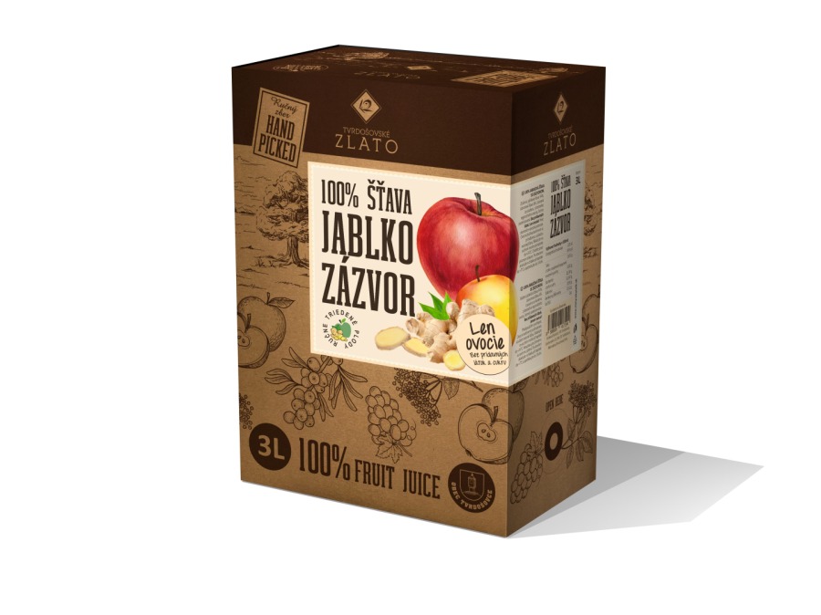Jablková šťava so zázvorom 3L