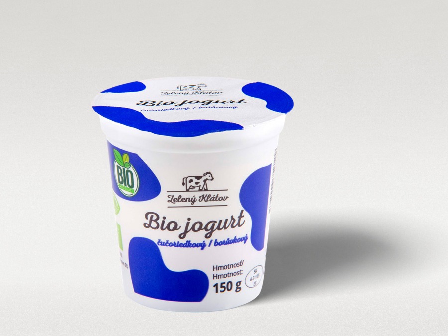Bio jogurt čučoriedkový 150 g - Zelený Klátov