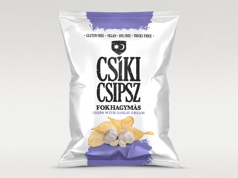 Zemiakové lupienky Csíki Csipsz s príchuťou cesnaku, 70 g