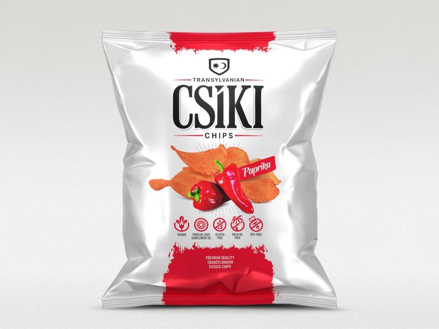 Zemiakové lupienky Csíki Csipsz paprikové, 60 g Zemiakové lupienky Csíki Csipsz paprikové, 60 g