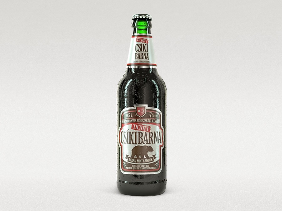 Pivo tmavé Tiltott Csíki barna sör 7% alk. 500 ml