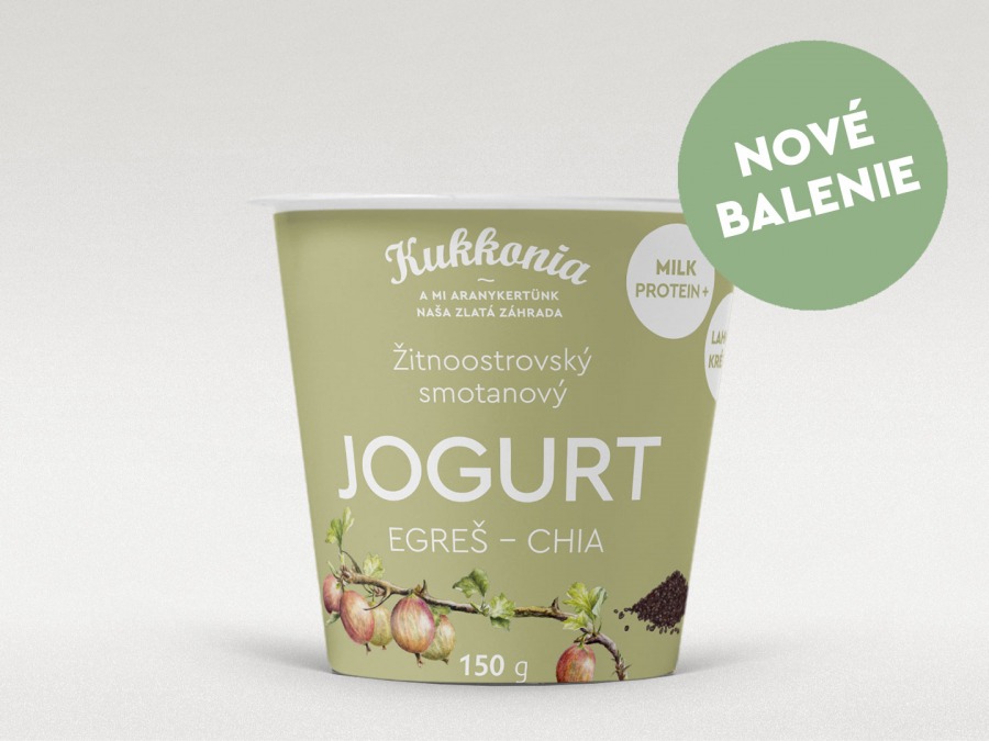 Tejfehérjével dúsított egres chia mag ízesítésű tejszínes joghurt 150 g