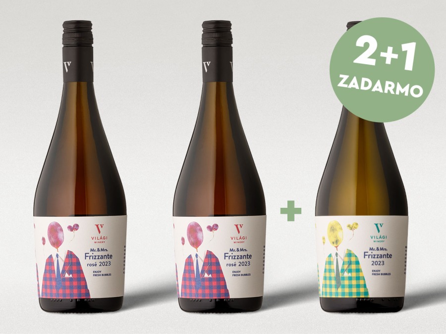3-pack Mr. &amp; Mrs. limitált kiadás Frizzante rozé 2023