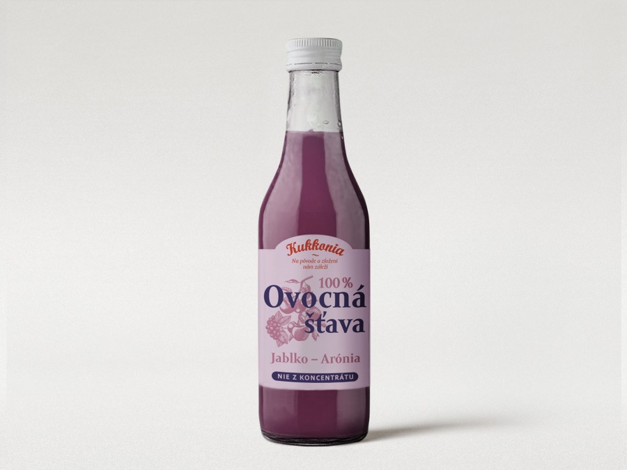100% Ovocná šťava Jablko-Arónia, 250 ml