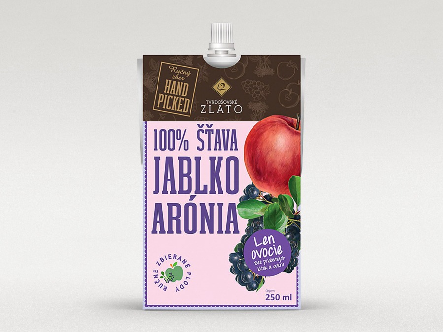 100% jablková šťava s BIO aróniou, 250 ml