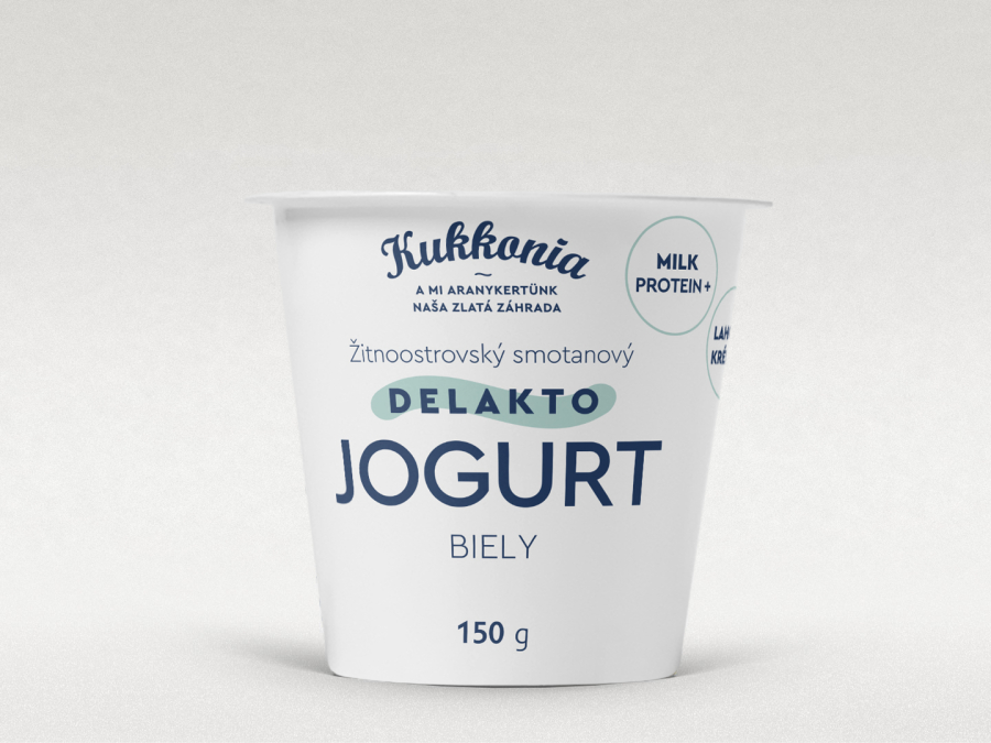 Kukkonia bezlaktózový smotanový jogurt biely obohatený mliečnymi bielkovinami, 150 g