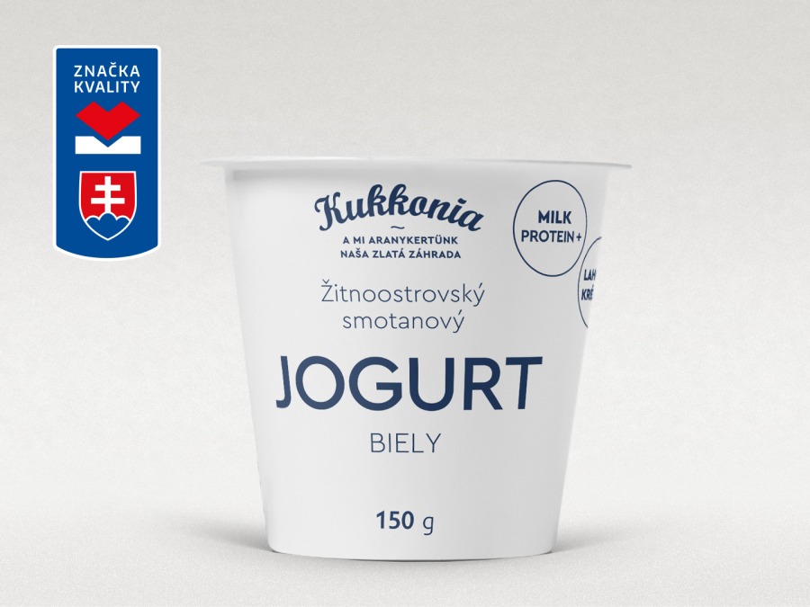 Kukkonia smotanový jogurt biely obohatený mliečnymi bielkovinami, 150 g