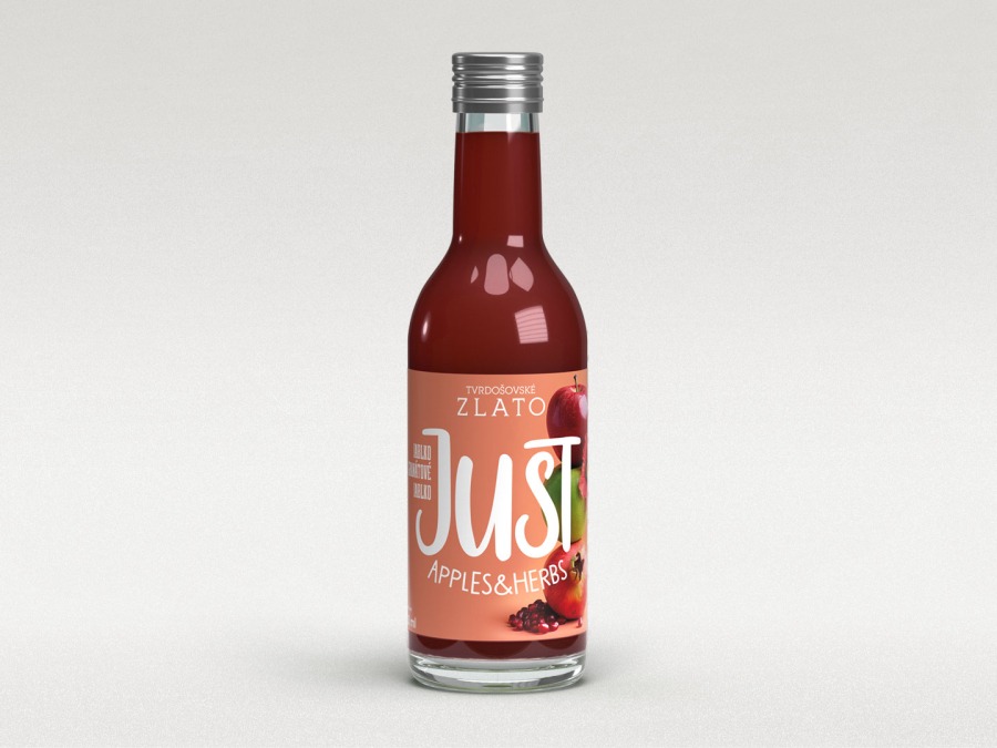 JUST APPLES&amp;HERBS granátové jablko-ibištek, 250 ml
