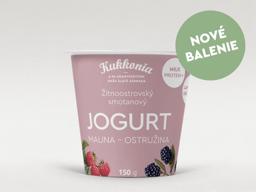 Tejfehérjével dúsított málna – szeder ízesítésű tejszínes joghurt 150 g