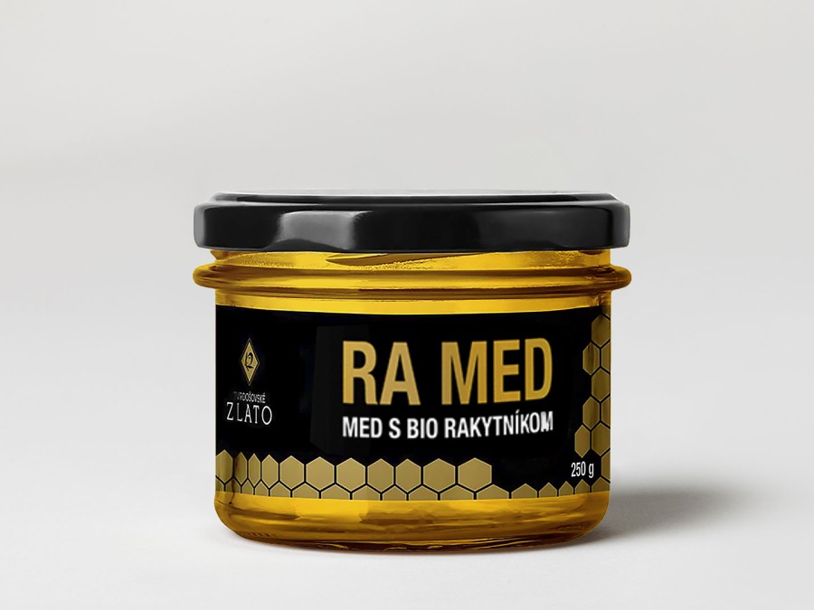 Kvetový med s extraktom z bio rakytníka, 250 g