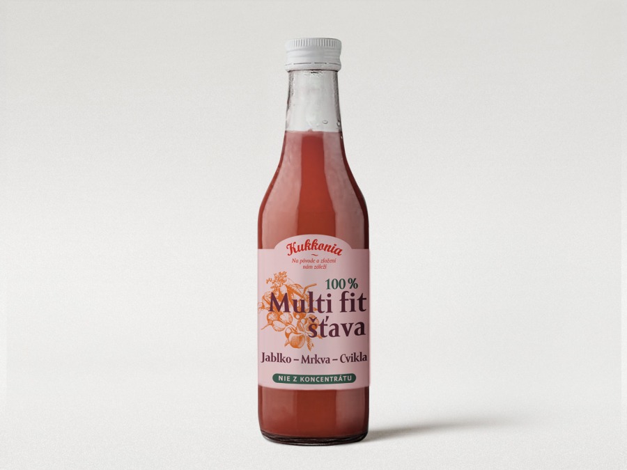 10+2 zadarmo: 100 % Multi fit šťava jablko-mrkva-cvikla, 250 ml