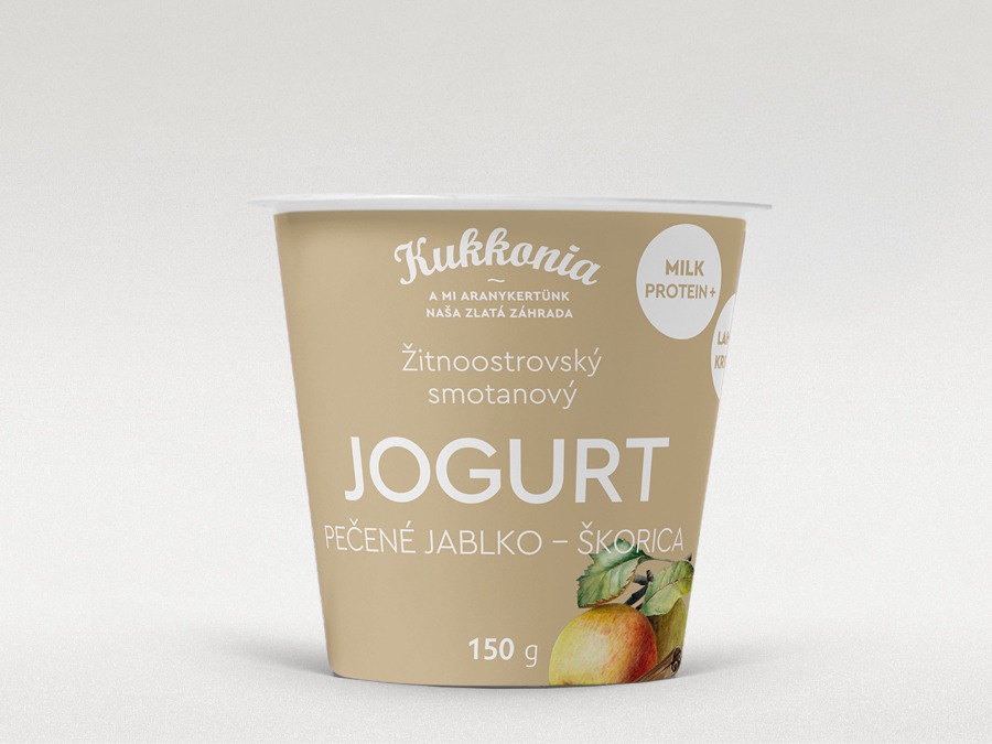 Kukkonia smotanový jogurt obohatený mliečnymi bielkovinami s príchuťou pečené jablko a škorica, 150 g