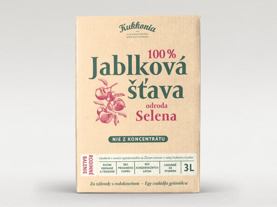 100% almalé SELENA fajtából, 3 L