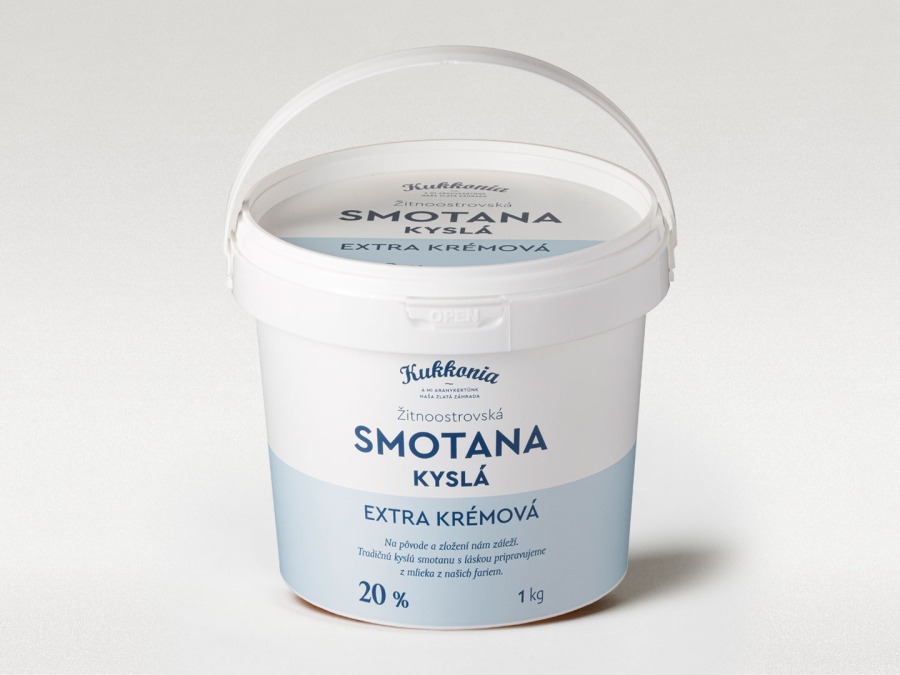 Kukkonia smotana kyslá 20%, vedro, 1 l