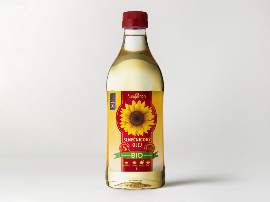 Sungarden bio szűz napraforgóolaj, sütéshez, 1 l