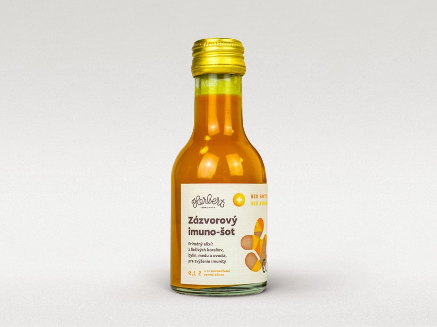 Zázvorový imuno-shot Rakytník+Kurkuma, 100 ml Zázvorový imuno-shot Rakytník+Kurkuma, 100 ml