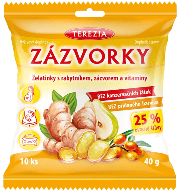 Zázvorky želatínky s rakytníkom 40 g Zázvorky želatínky s rakytníkom 40 g