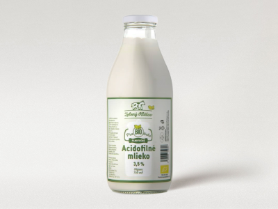 Probiotické acidofilné mlieko plnotučné, biele 0,75 l 