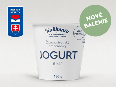 Kukkonia smotanový jogurt biely obohatený mliečnymi bielkovinami, 150 g