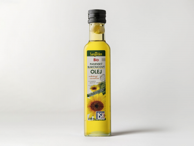 Sungarden BIO panenský slnečnicový olej ochutený cesnakom, 250 ml