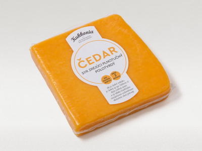 Kukkonia zrejúci plnotučný polotvrdý syr čedar, cca. 250 g