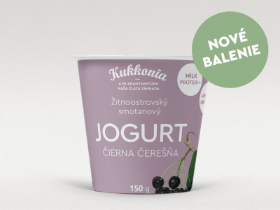 Kukkonia smotanový jogurt obohatený mliečnymi bielkovinami s príchuťou čierna čerešňa, 150 g