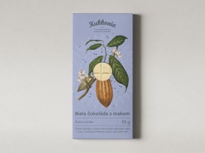 Biela čokoláda s makom Kukkonia / 95g Biela čokoláda s makom Kukkonia / 95g