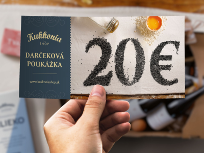 Darčeková poukážka 20 EUR