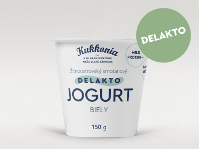Kukkonia bezlaktózový smotanový jogurt biely obohatený mliečnymi bielkovinami, 150 g