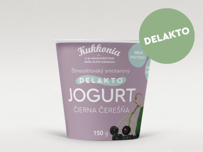 Kukkonia bezlaktózový smotanový jogurt obohatený mliečnymi bielkovinami s príchuťou čierna čerešňa, 150 g