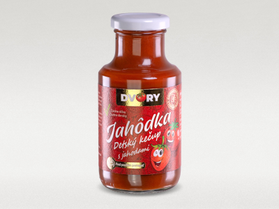 DVORY Jahôdka – Detský kečup s jahodami 250 g DVORY Jahôdka – Detský kečup s jahodami 250 g