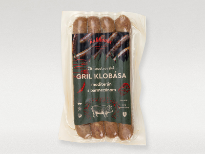 Gril klobása mediterán s parmezánom