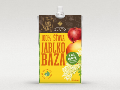 100% jablkovo-bazová šťava, 250 ml