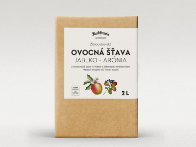 Kukkonia ovocná šťava jablko-arónia, 2 l 