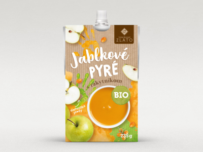 BIO jablkové pyré s rakytníkom, 235 g