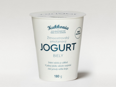 Kukkonia smotanový jogurt biely obohatený mliečnymi bielkovinami, 180 g Kukkonia smotanový jogurt biely obohatený mliečnymi bielkovinami, 180 g
