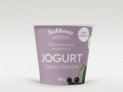 Kukkonia smotanový jogurt obohatený mliečnymi bielkovinami s príchuťou čierna čerešňa, 150 g