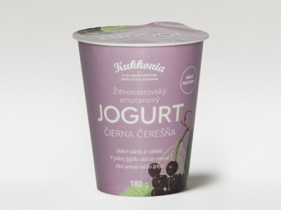 Kukkonia smotanový jogurt obohatený mliečnymi bielkovinami s príchuťou čierna čerešňa 180 g Kukkonia smotanový jogurt obohatený mliečnymi bielkovinami s príchuťou čierna čerešňa 180 g