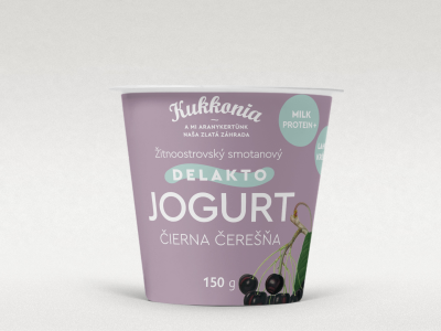 Kukkonia bezlaktózový smotanový jogurt obohatený mliečnymi bielkovinami s príchuťou čierna čerešňa, 150 g