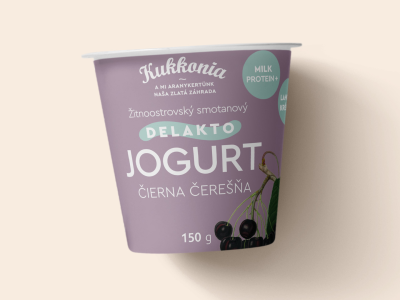 Kukkonia bezlaktózový smotanový jogurt obohatený mliečnymi bielkovinami s príchuťou čierna čerešňa, 150 g