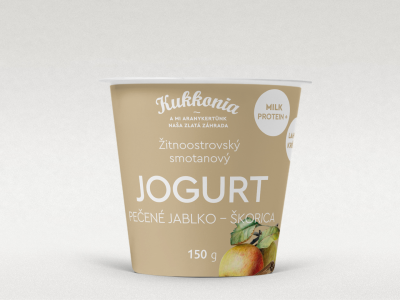 Kukkonia smotanový jogurt obohatený mliečnymi bielkovinami s príchuťou pečené jablko a škorica, 150 g