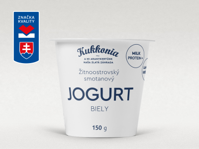 Kukkonia smotanový jogurt biely obohatený mliečnymi bielkovinami, 150 g