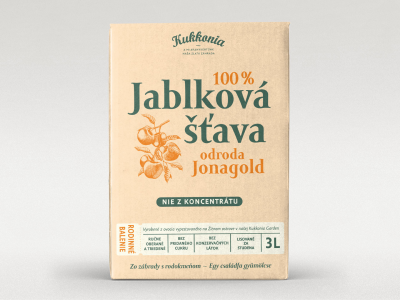 Kukkonia 100% jablková šťava z odrody JONAGOLD, 3 l 