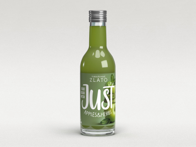 JUST APPLES&amp;HERBS jablko-matcha-bazalka, 250 ml