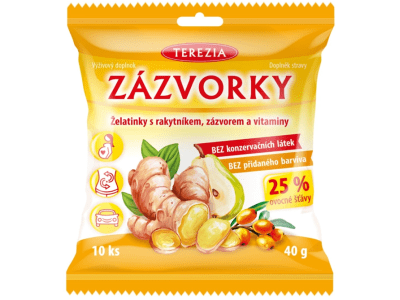 Zázvorky želatínky s rakytníkom 40 g