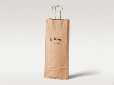 Papierová taška na víno s logom Kukkonia